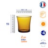 Duralex 21-0228-00 Amber 160cc Set of 4