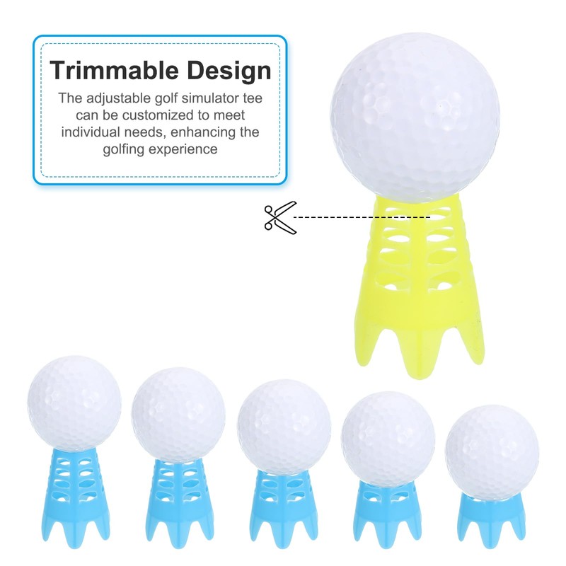 PATIKIL Golf Simulator Tees, 8 Pack Plastic Golf Tees Mat