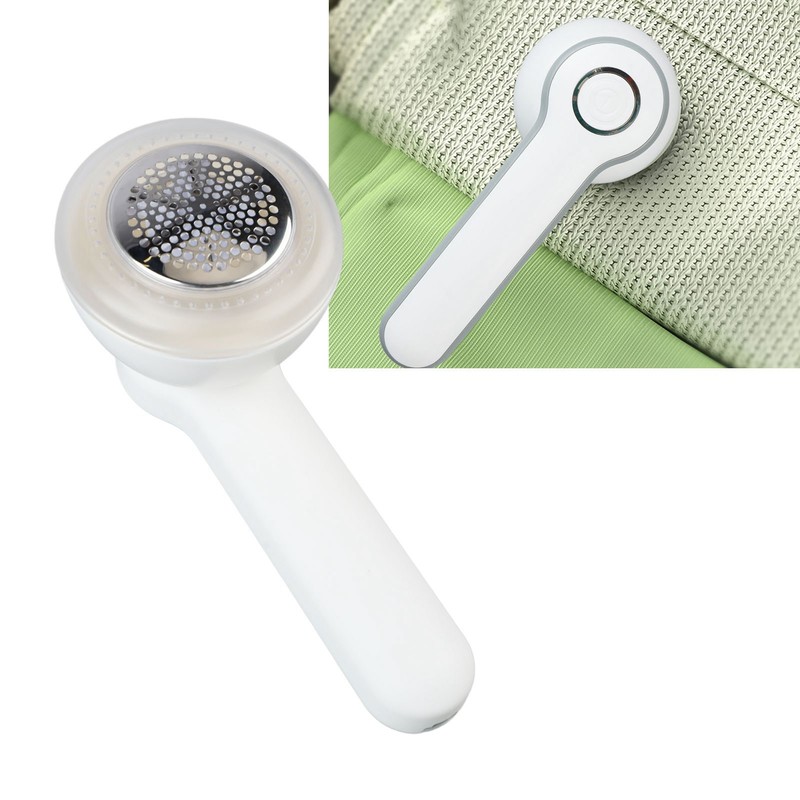 Lint Remover Light Weight USB Powered Lint Shaver White Rechargeable