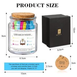 YZROHYI Bible Verse Jar German, Bible Glass German, Read Me When Bible Verses in Glass with Bible Verses, Bible Sayings in Glass, Quran Verses Jar, Prayer Jars, Easter Christian Gifts, Christian Gifts