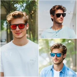 KeliSphere Polarised Sunglasses for Men UV Protection Square Driving Sport Shades Glasses