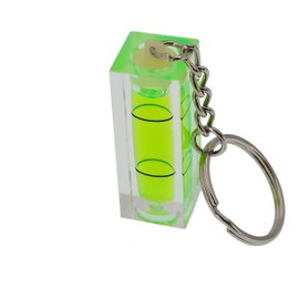 Mini Acrylic Keychain Block Spirit Level Picture Hanging Scale Pocket Scale Spirit Level Magnetic 2 Pack (Green) (No Magnetism)