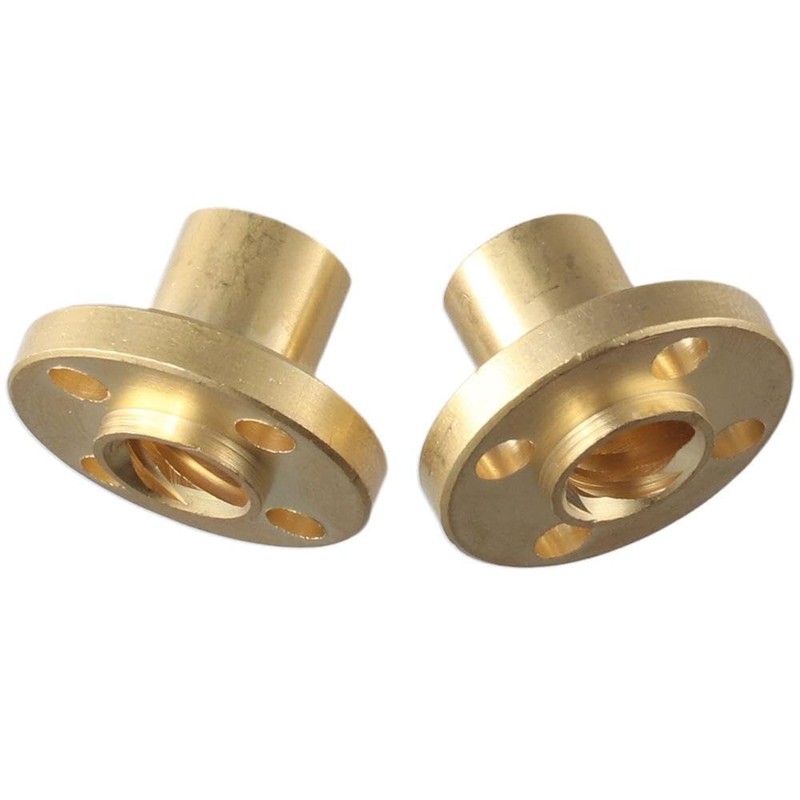 Fudeshe 2PCS Lead Screw Brass Nut, T8 Lead Screw,Anti Backlash