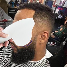 Multi-Purpose Hairline Filler Design, Beard Shaping Tool, Hairline Enhancement Card Beard Thickening Optimization Plate Airbrush Gun Spacer Airbrush Blocker Barber Styling Design Card