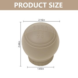 Osilly Car Gear Shift Cover, 5 Speed Anti-Slip Silicone Auto Shift Knob Cover, Comfortable Vehicle Decorative Manual Gear Shifter Protector Accessories, Universal for RV, SUV, Truck (Beige)