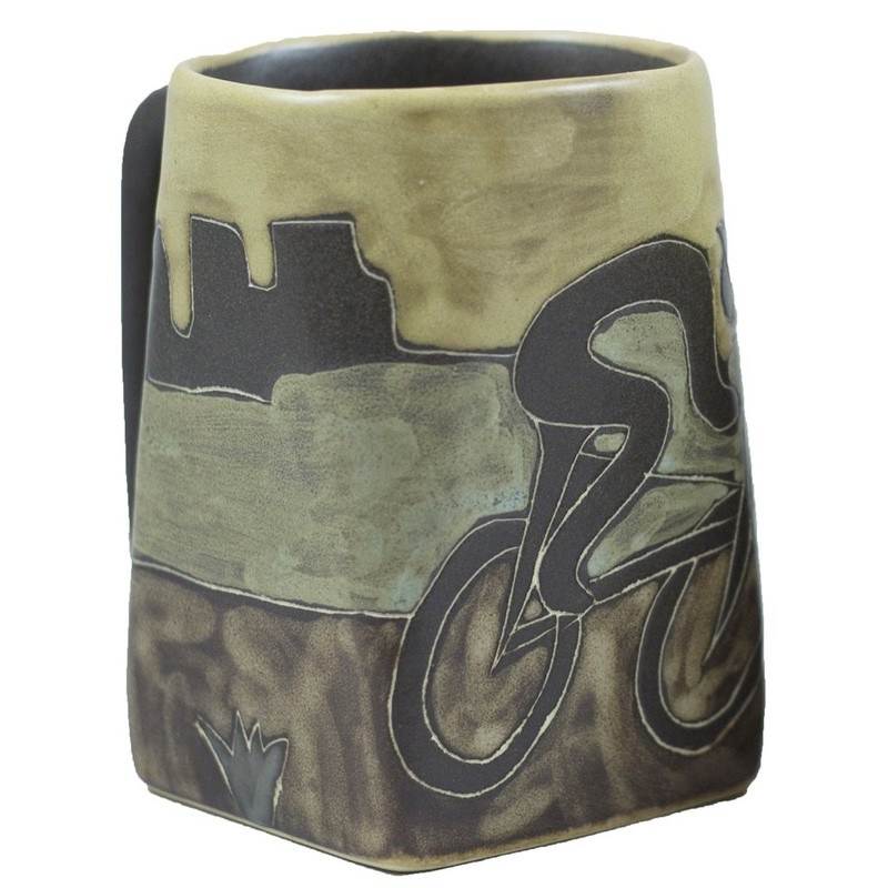 Mara Stoneware Mug - Bicyclist 12 oz.