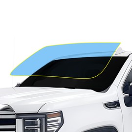 BOGAR TECH DESIGNS Precut Front Windshield Protection Film Scratch Resistant Ultra Clear Kit Cover Compatible with GMC Sierra 1500 2019-2024, Clear