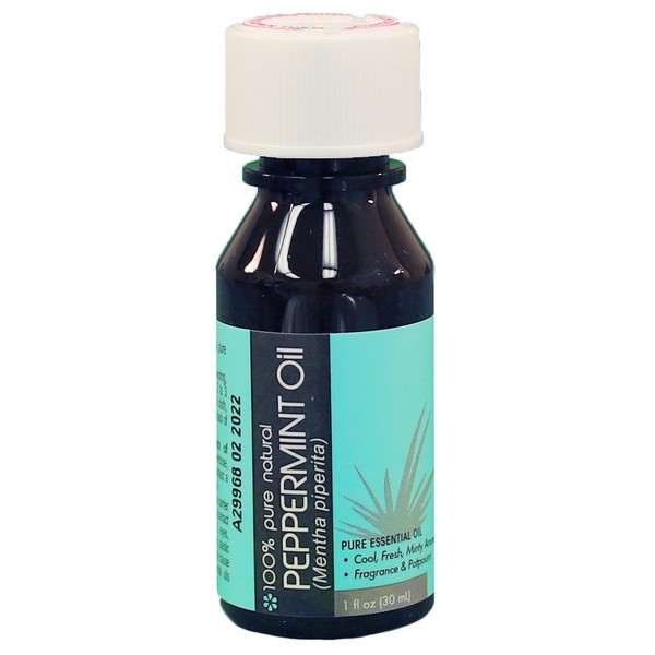 Peppermint Oil, Pure & Natural Essential Oil, 1 oz.