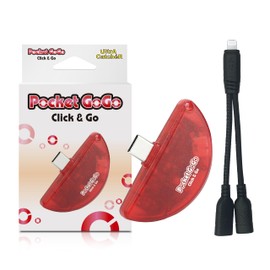 Pocket GoGo - Ultimate Auto-Catcher | Black/Red | USB-C Plug-and-Play, No Charging, Catches Pocket Monster & Spins Stops (Red) [android,ios]