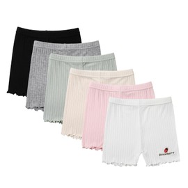 Chicduo 6 Pack Girls Bike Shorts Girl Spandex Breathable Under Dress Shorts for Dance Cartwheel Active Wear