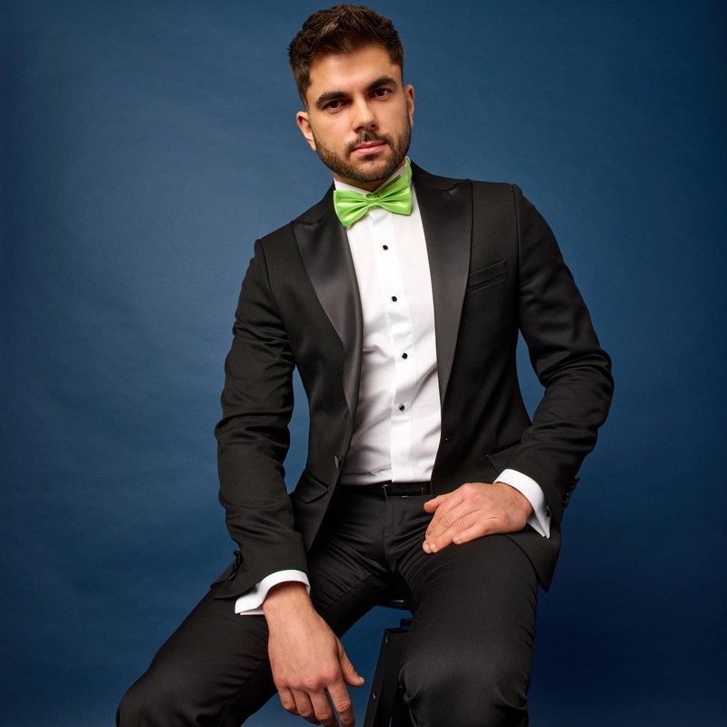 Ladeheid Elegant Men's Bow Tie - High Quality, Shiny, Adjustable,