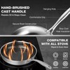 Hybird Nonstick Frying Pan with Lid 12 inch,Stainless Steel Skillet,Ceramic