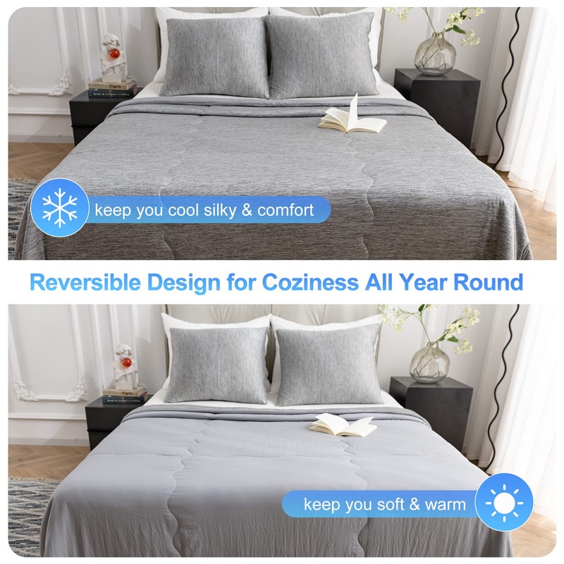 CHOSHOME Cooling Comforter Queen Size, Cooling Blanket with Q-Max 0.45