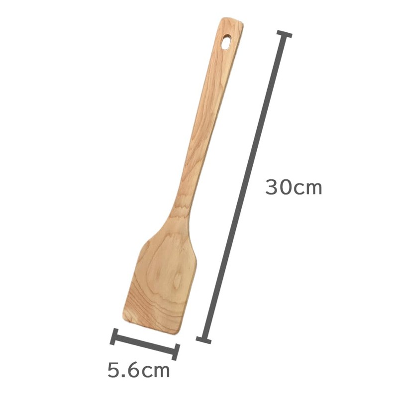 Alphax AP-914266 Wooden Spatula, Turner, 11.8 inches (30 cm), Cypress