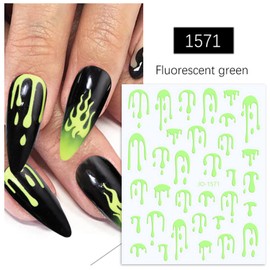 12 Colors Water Droplet Nail Art Stickers, 3D Self-Adhesive Sticker Design, Laser Gold Silver Red Black White Pink Yellow Green Water Droplet Nail Transfer Decals for Women Manicure Decorations