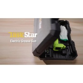 ‎TaskStar 10000 PSI Cordless Grease Gun LED Electric Grease Gun Kit 2*Battery & Charger