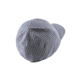 Sterntaler Striped Peaked Cap - Boys Hat Made of Seersucker with Fine Stripes - UV Protection 50+ Sun Cap - Baby and Children's Headwear Summer, blue