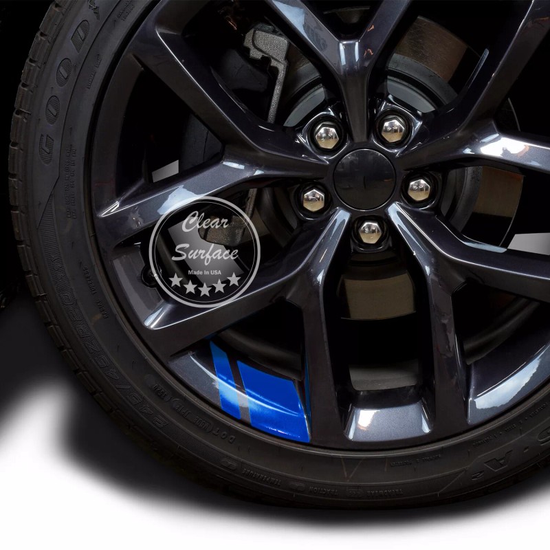 ClearSurface Wheel Rim Vinyl Decal Sticker Hash Mark Stripe Overlay