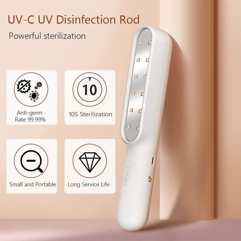 ETROBOT UVC LED Handheld Wand Rechargeable for Home, Office, Travel