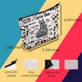 Scottish Terrier Cosmetic Bag Scottish Terrier Dog Lover Gift Scottish Terrier Owner Gift for Women (ST Dog Bag)