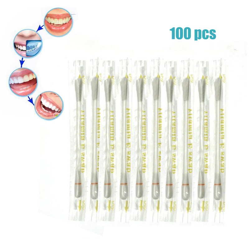 100Pcs Vitamin E Oil Swabs Stick Disposable VE Cotton Swab