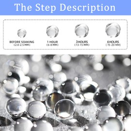 20000pcs Water Beads, Water Gel Jelly Beads, Transparent Non-Toxic Water Beads for Vases & Decorations 100g Lightweight Gel Balls for Weddings, Home, Spa