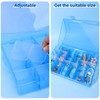 Cosics Nail Organizer Storage Box 36 Grids, 2 Pack Rhinestone
