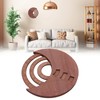 Wooden Disc Calendar Dark Brown Rotatable Disc Natural Wood Vintage