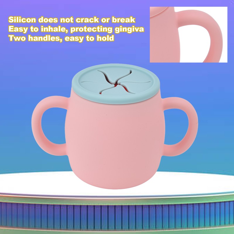 Silicone Toddler Cup Drop Proof Portable Baby Training Cup with