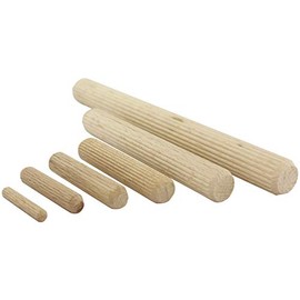 Jowe Wooden Dowels 8 mm - Length 25 mm, Corrugated Dowels for a Strong Wood Connection, Dowels Made of Beech, Grooved - Pack of 1000