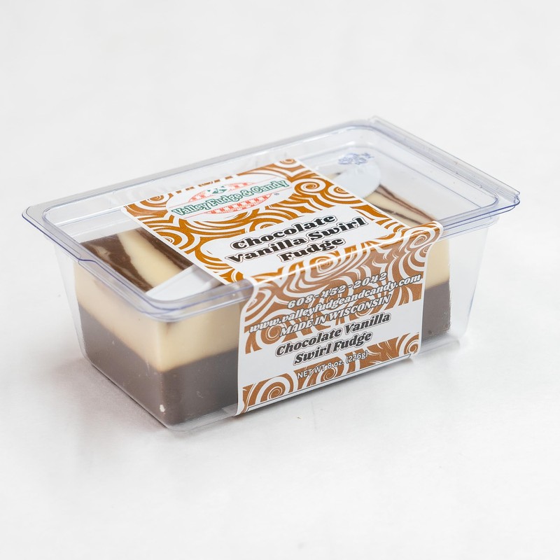 Valley Fudge, Chocolate Vanilla Swirl, Fresh Artisan Fudge, Real Butter,