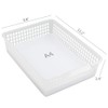 Qskely 6-Pack A4 Paper Storage Baskets File Trays Baskets, Clear