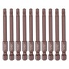 sourcing map 10pcs T25 Torx Bit 1/4" Hex Shank 3"