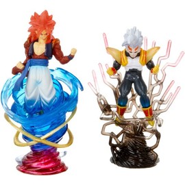 BANDAI – 34159 Dragon Ball Z – Evolution 6 cm 2 in 1 Figure – Super, Durable 4 Gogeta and Super Baby Vegeta