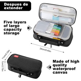 Estuche de Lápices, lapicera bolsa Gran Capacidad Bolígrafos Estuche Organizador de Almacenamiento de Artículos de Papelería con asa y la Oficina de la Escuela Secundaria de Colegio Estudiantes