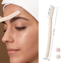 NEKPROTECT Facial Razor for Women ，Eyebrow Razor，Dermaplane Razor for Women Face, Disposable Blades Eyebrow Shaper Tool, Multipurpose Facial Hair Removal - 5pcs(Gray)