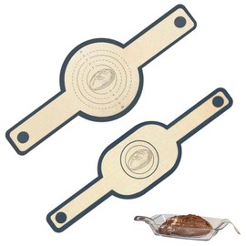 XoeLLe 2 Stück Backmatte Brot, Wiederverwendbare Brotschlinge, Antihaf Silikon Backmatte, Brot Backen Zubehör Leicht zu Reinigen mit Extra langen Griffen für Teig, Kekse für Dutch Oven (Oval, Rund)