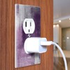 WIRESTER Duplex Outlet Cover Wall Plate/Switch Plate - Abstract Purple