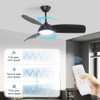QIACHIP Small Size Ceiling Fan and Lights Wireless Remote Control