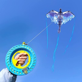 SEABABOO 16 cm Kite Reel Kite Line Winch Rope Pulley for Kites Dragon Line Winch Kite Roller Winder Flying Kite with Kite Line Winder Kite Line 150 m Kite Line Winch Winding Wheel