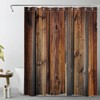 LB Farmhouse Style Rustic Barn Wood Shower Curtain Western Country