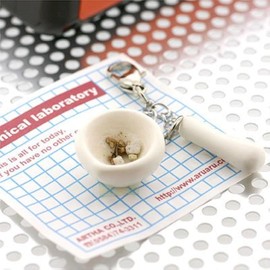 Alta Chemical Experiment Equipment Fastener Hooks with Miniature Mascot (Milk watch-glass/Pestle) at032005 