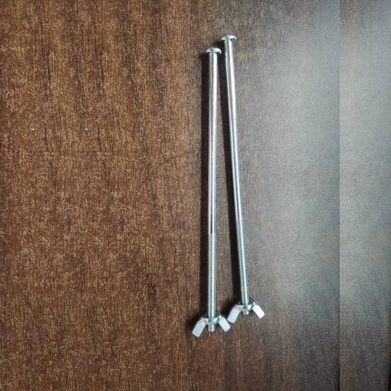 4 Pack Crutches Handle Bolt Mount Replacement 5.5'' Metal Rod