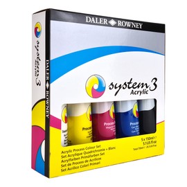 Daler Rowney System3 5-Tube Acrylic Paint Set for Adults - Acrylic Painting Supplies for Artists and Students - Acrylic Paints for Murals Canvas and More - Art Paints for Any Skill Set