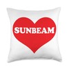 I Heart Sunbeam, I Love Sunbeam Custom Throw Pillow