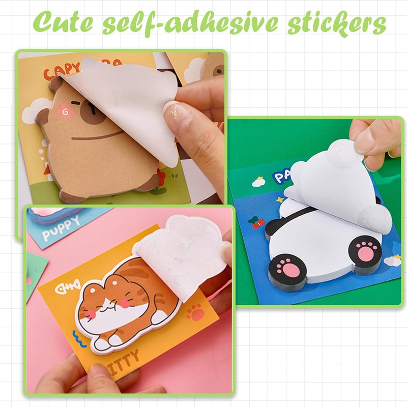 420 Sheets Kawaii Sticky Notes, Cute Cartoon Japanese Stationery in
