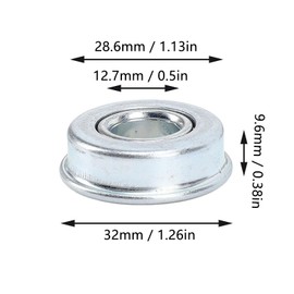 4 Pcs Universal Lawnmower Bearing Steel Lawnmower Wheel Bearings Heavy Duty Lawnmower Shaft Bearings Replacement 12.7mm x 28.6mm