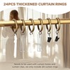 24 PCS Curtain Rings, 2 Inch Thickened Curtain Rings Metal