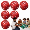 6 Sided Dice,Acrylic Playing Dice with Heart-Shaped Dots - Rounded