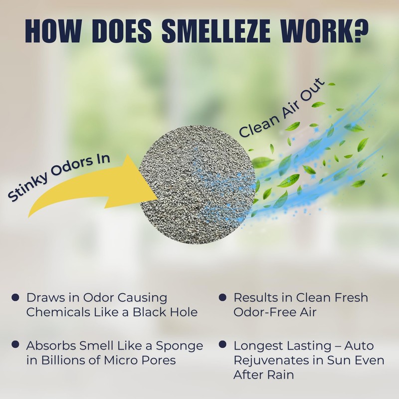 SMELLEZE Animal Waste & Manure Smell Removal Granules - Natural